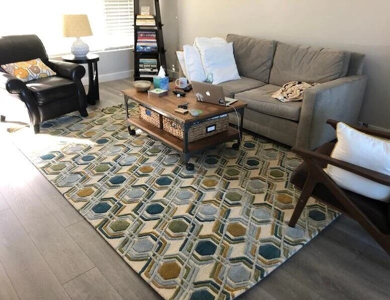 Floral Hand Tufted Woolen Area Rug multi - Alef home