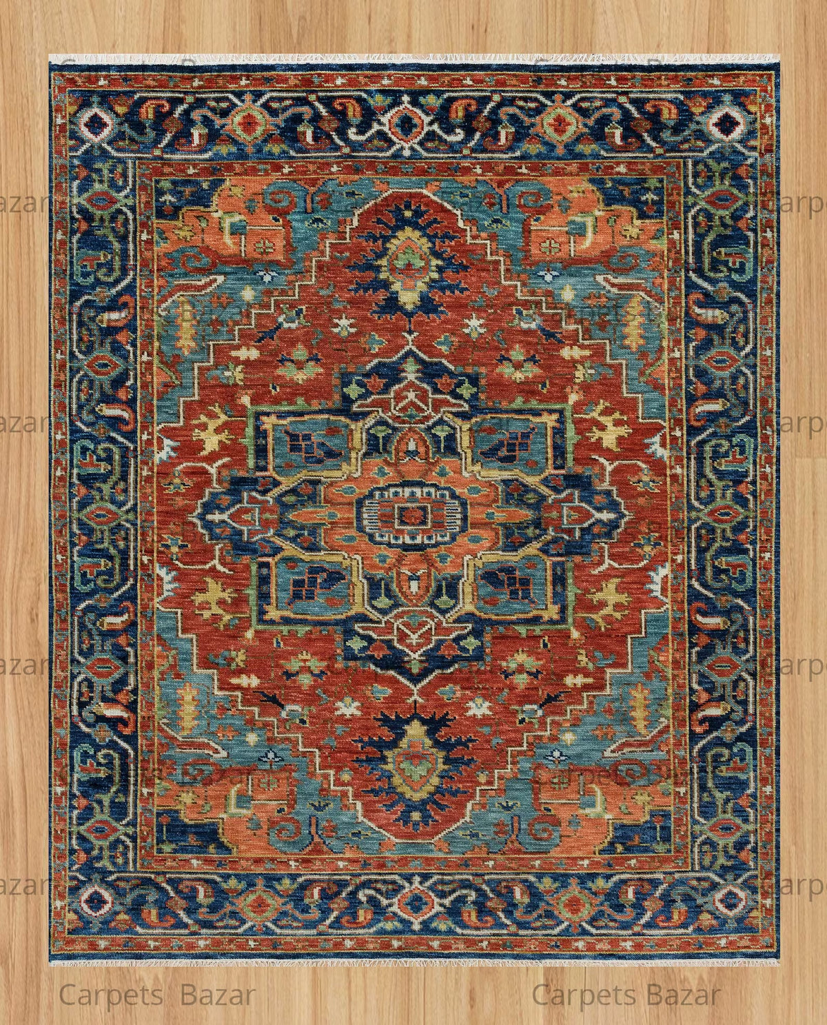 Turkish Oushak Rug Red - Alef home