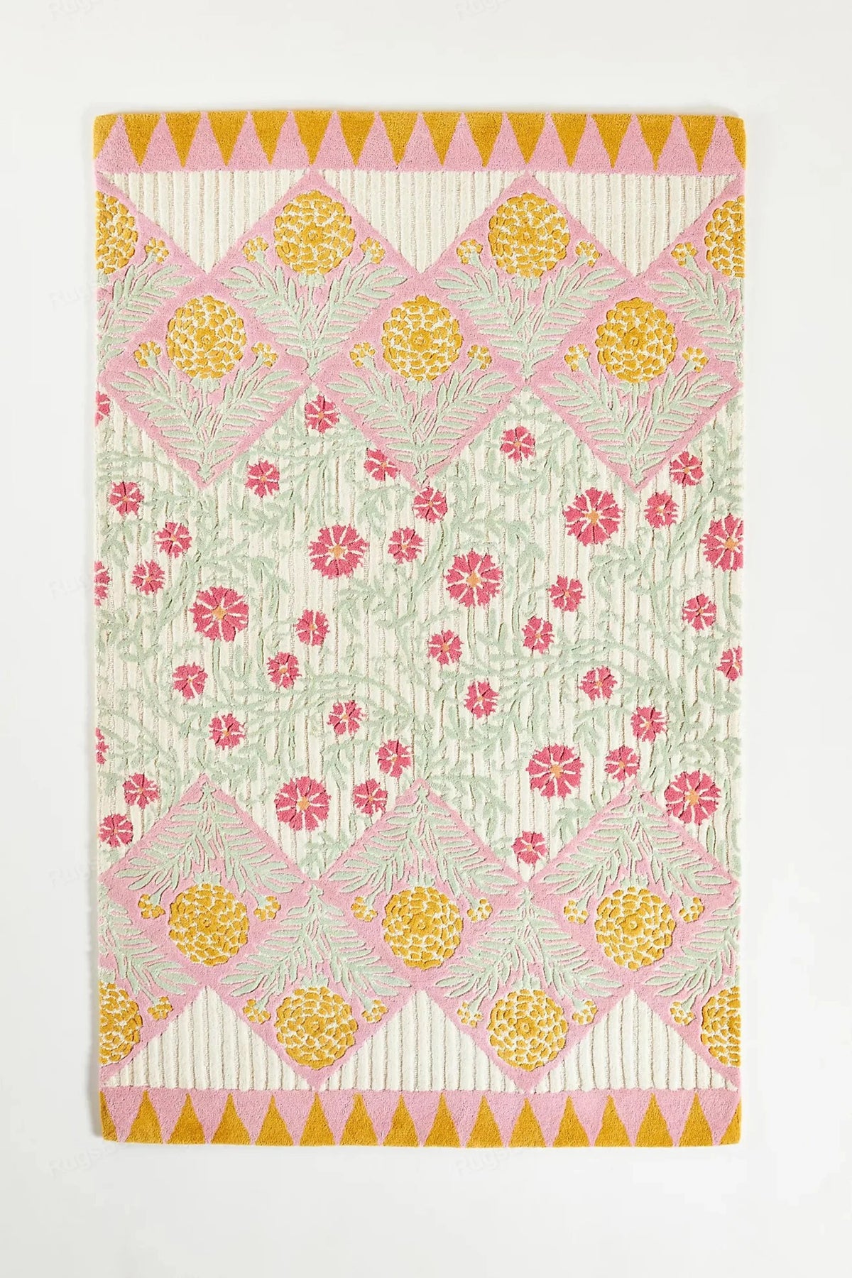 Geometrical Hand Tufted Woolen Area - Alef home