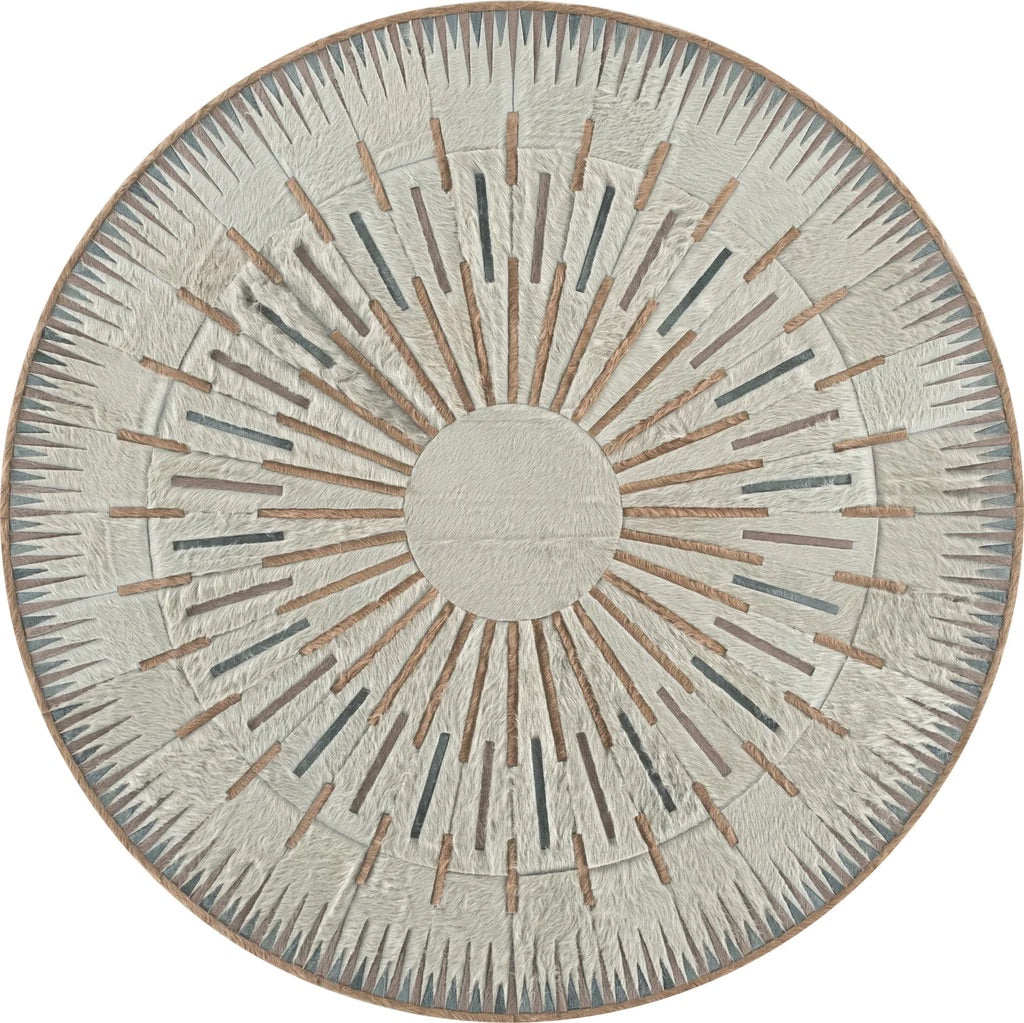 Round Shaped Leather Rug - Alef home