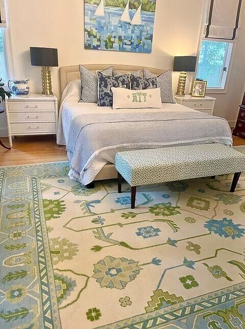 Turkish Oushak Rug Charcoal Colour - Alef home