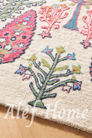 Hand Tufted Wool Area Rug - Alef home