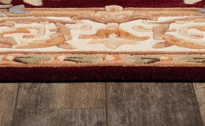 Aubusson Design Hand Tufted Woolen Area Rug