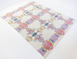 Turkish Oushak Rug White And Pink - Alef home