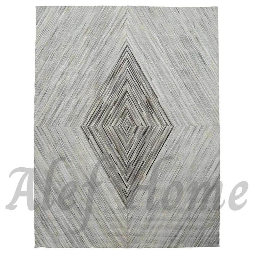 8MM SRTIPE LUXURY DESIGN LEATHER PATCHWORK RUG - Alef home