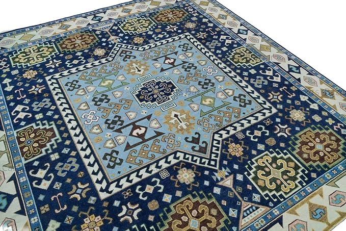 Turkish Oushak Rug Nevy Blue