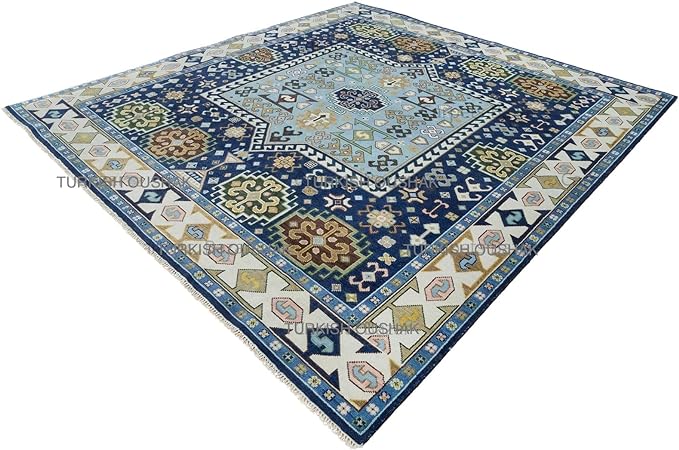 Turkish Oushak Rug Nevy Blue