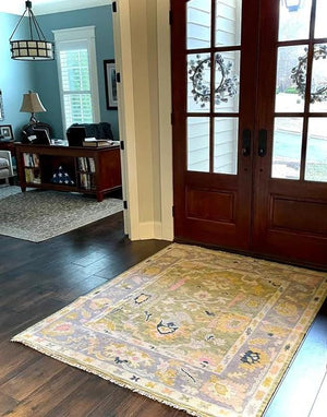 Turkish Oushak Rug Green - Alef home