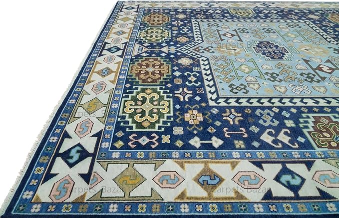 Turkish Oushak Rug Nevy Blue