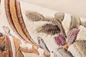 Aubusson Design Hand Tufted Woolen Area Rug Blue - Alef home