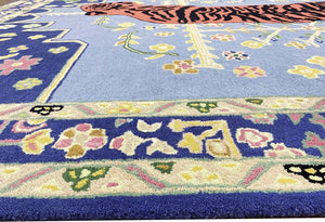 Tiger Print Hand Tufted Woolen Area Rugs - Alef home