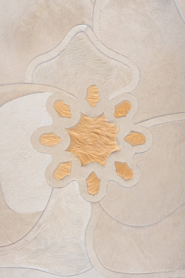 Leather Rug Flower - Alef home