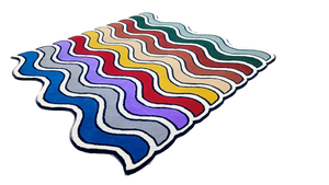 Irregullar Tufted Rug Stripe Design Colourful - Alef home
