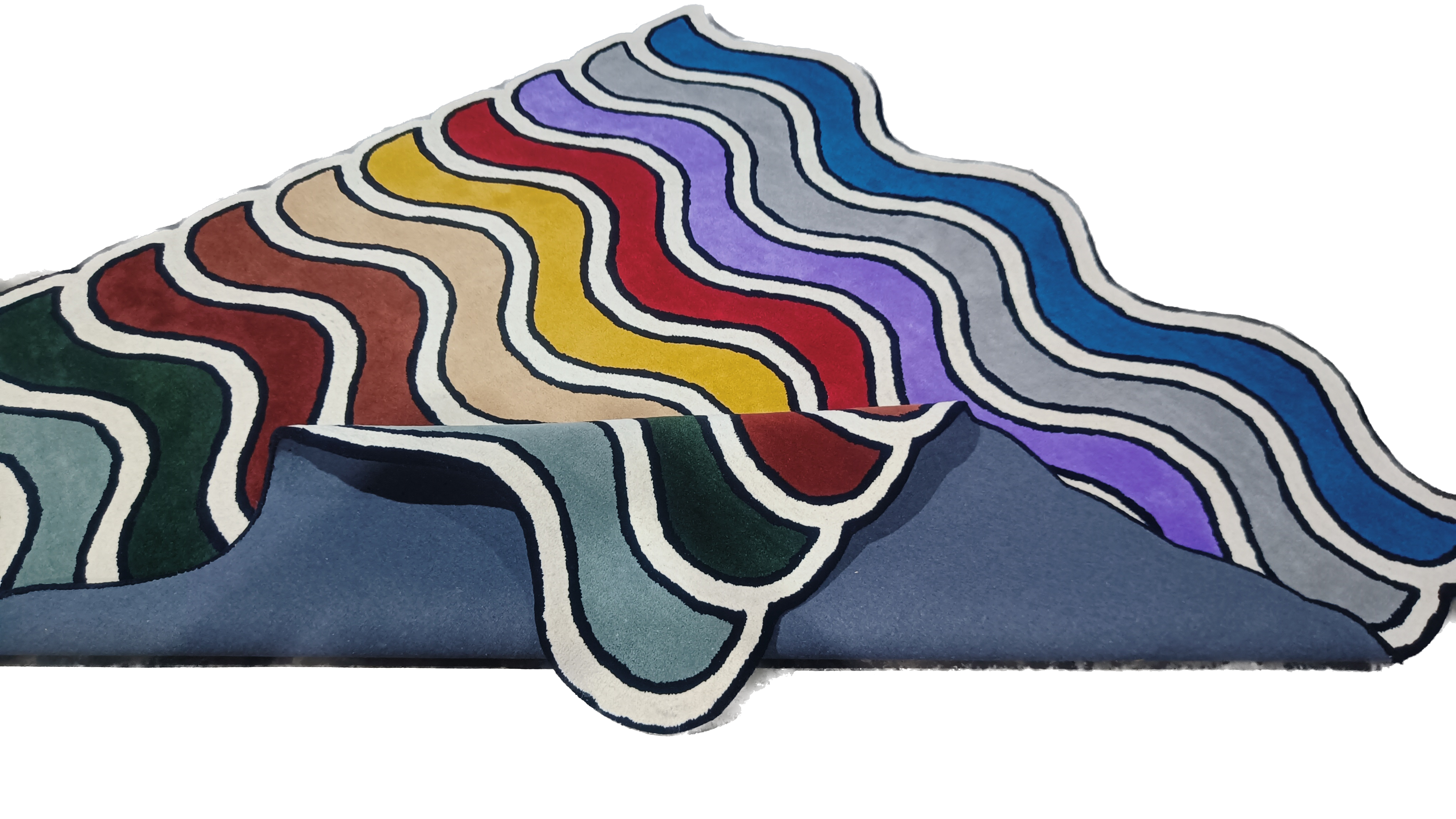 Irregullar Tufted Rug Stripe Design Colourful - Alef home