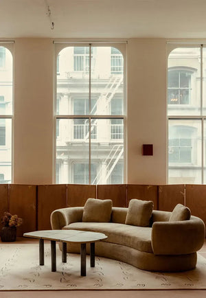 Hand Tufted Rug Erased Pattern Design White And Green - Alef home