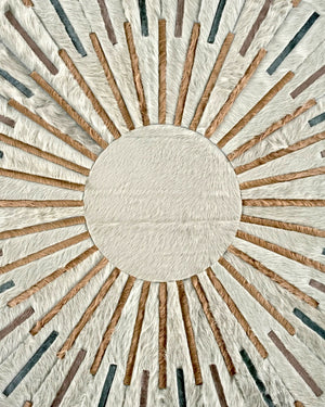 Round Shaped Leather Rug - Alef home