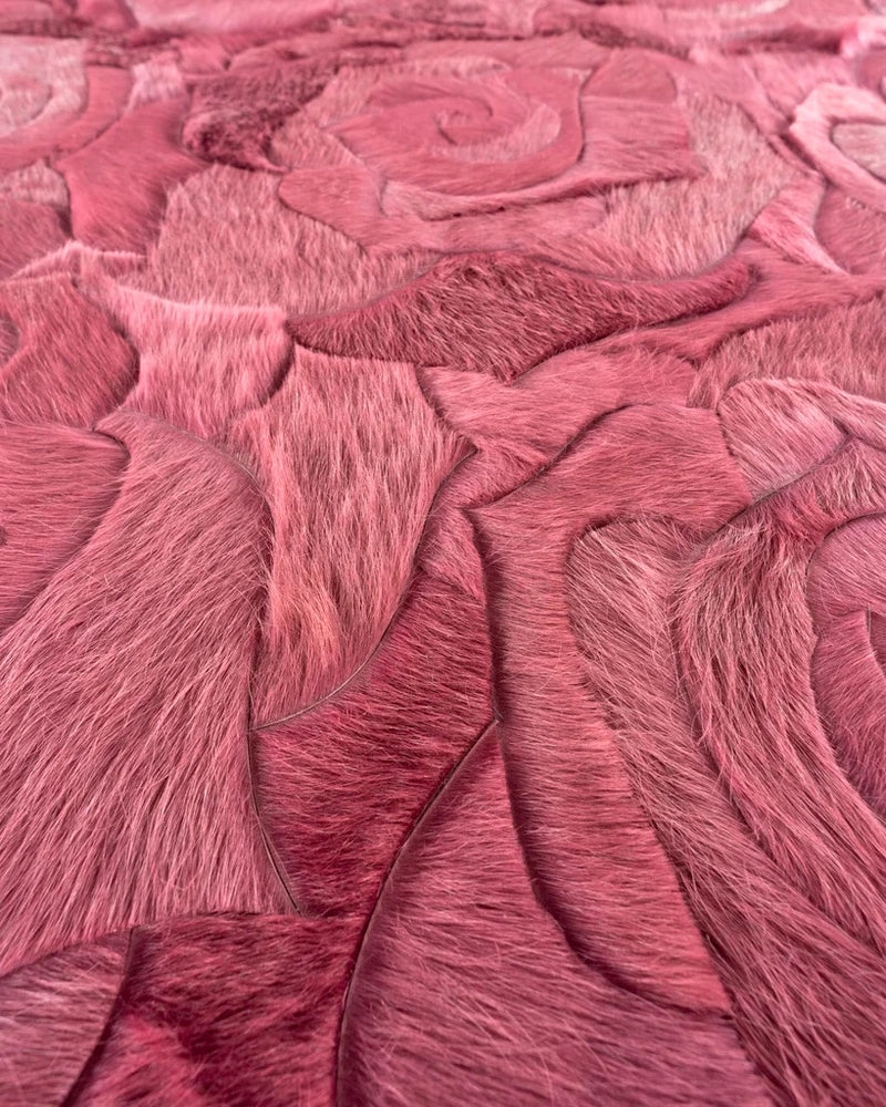Leather Rug Hairon patchwork - Alef home