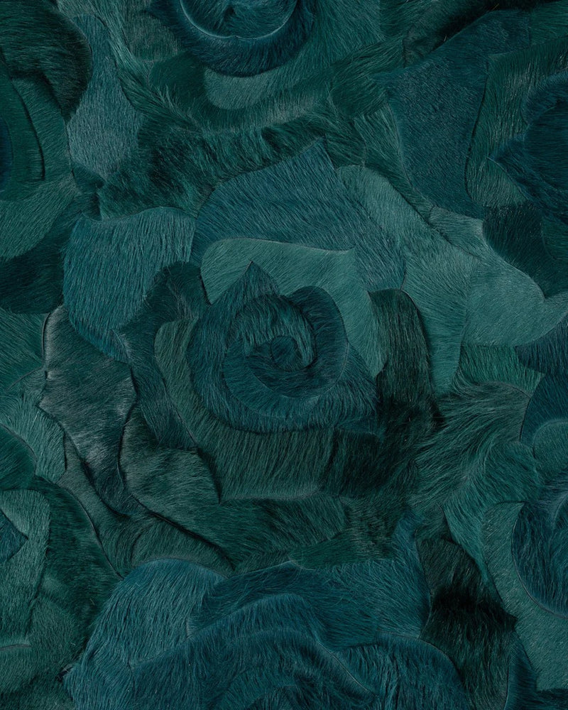 Rose Design Leather rug - Alef home
