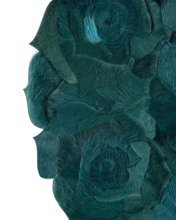 Rose Design Leather rug - Alef home
