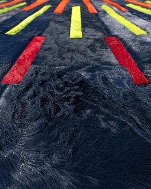 Leather Hairon Rug patchwork - Alef home