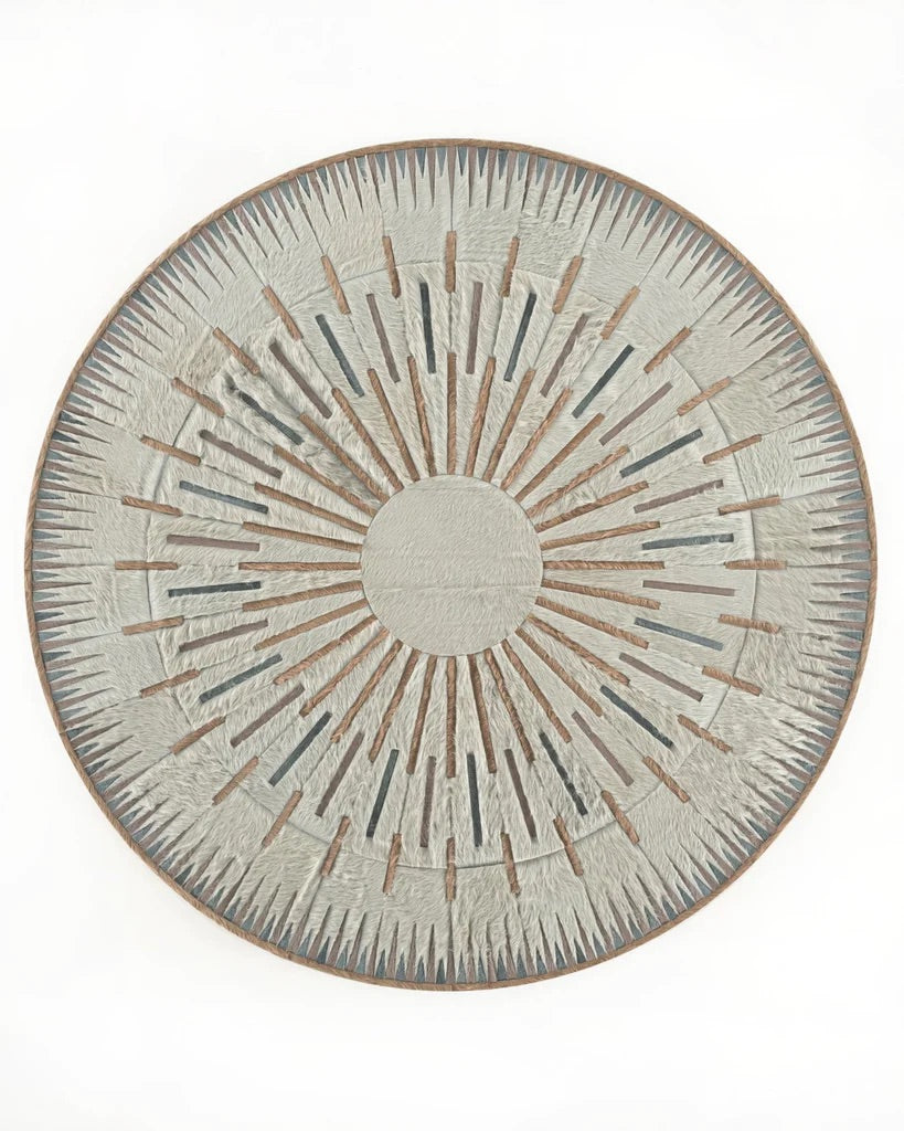 Round Shaped Leather Rug - Alef home