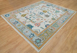 Modern Design Hand Knotted Oushak Rug - Alef home