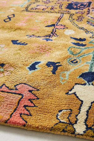 Floral Hand Tufted Woolen Area Rugs - Alef home