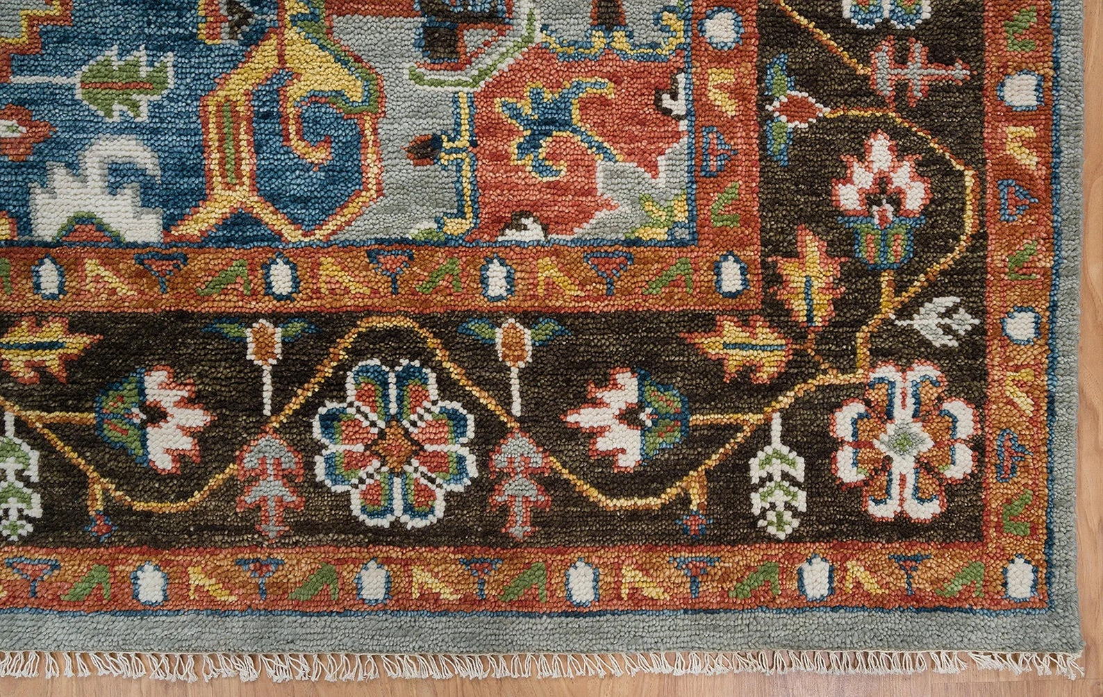 Turkish Oushak Rug Brown Colour