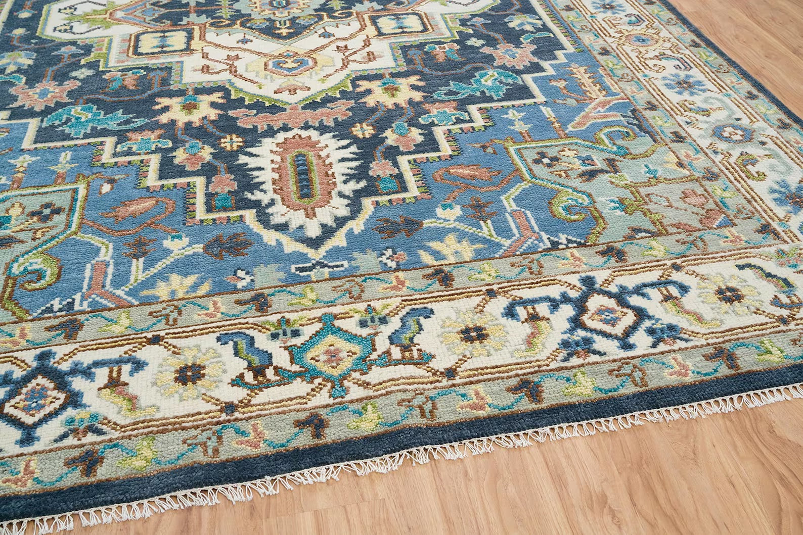 Turkish Oushak Rug Grey And Blue