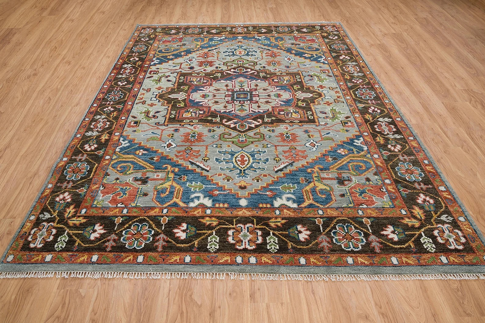 Turkish Oushak Rug Brown Colour