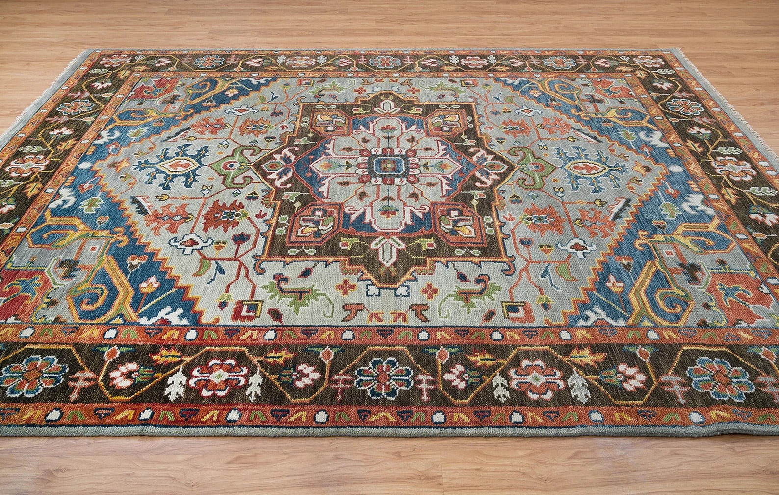 Turkish Oushak Rug Brown Colour