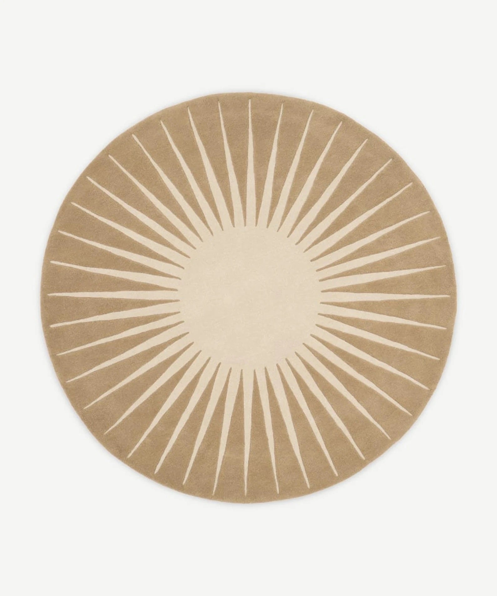 Tufted Round Rug Camel Colour - Alef home