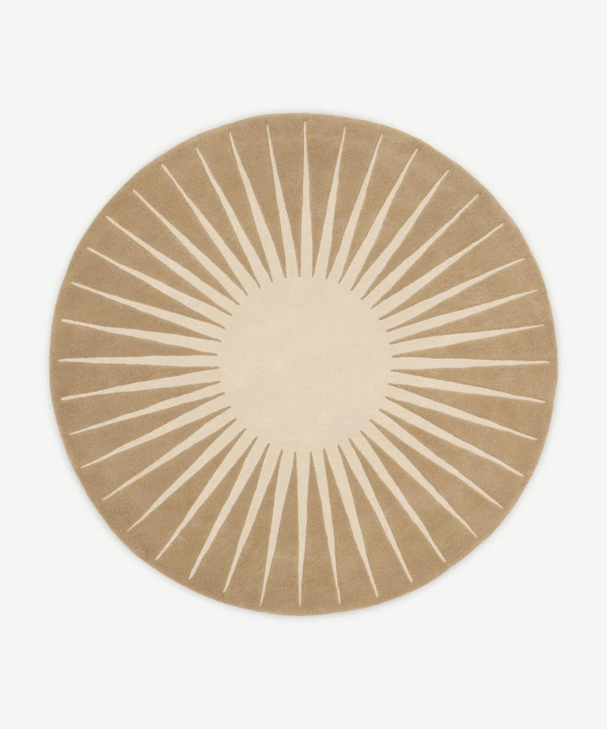 Tufted Round Rug Camel Colour - Alef home