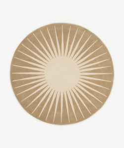 Tufted Round Rug Camel Colour - Alef home