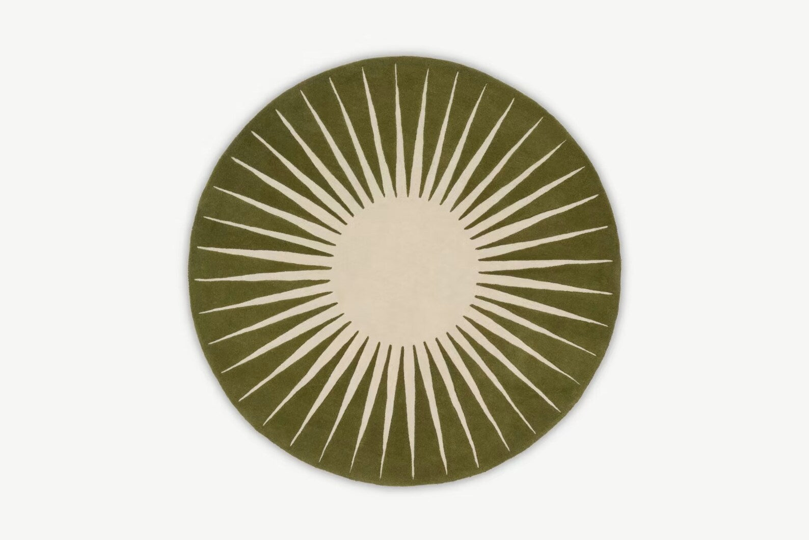 Tufted Round Rug Green - Alef home