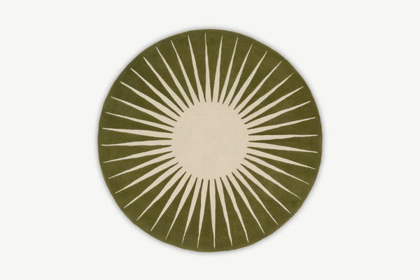 Tufted Round Rug Green - Alef home