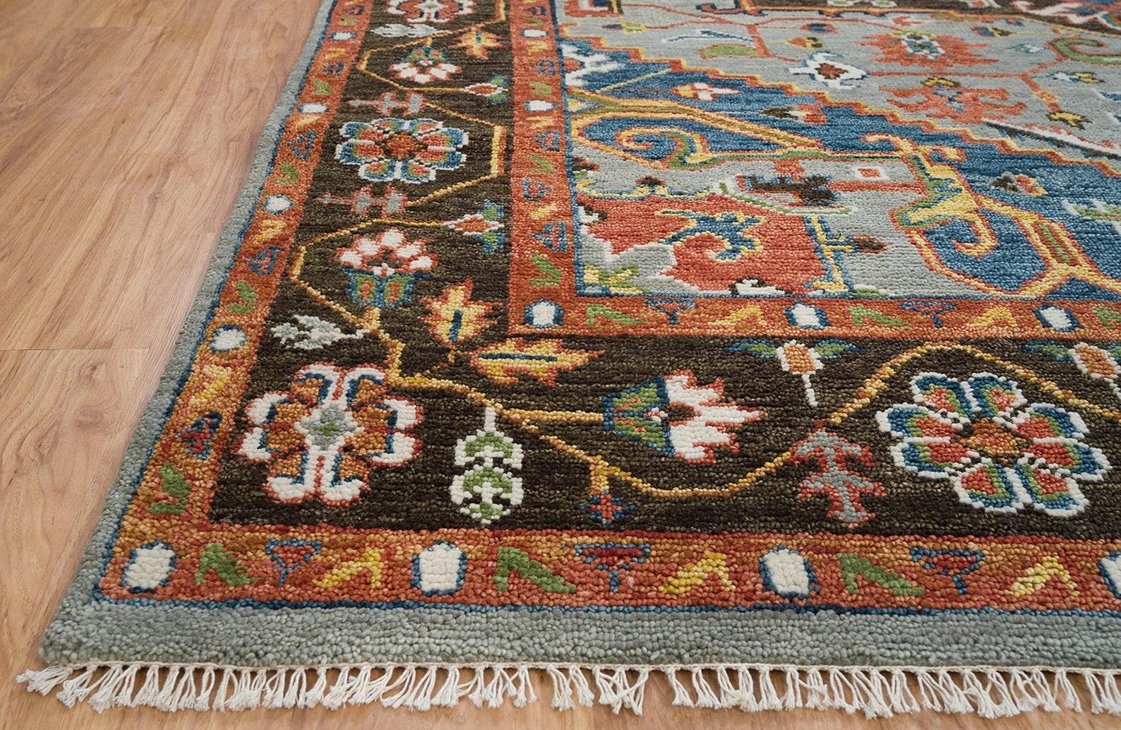 Turkish Oushak Rug Brown Colour