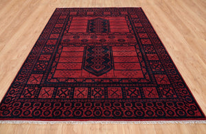 Turkish Oushak Rug Red - Alef home
