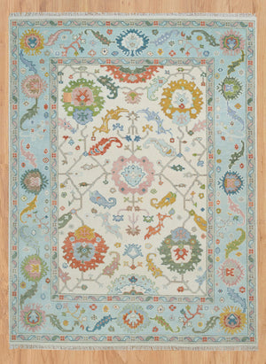 Turkish Oushak Rug Beige - Alef home