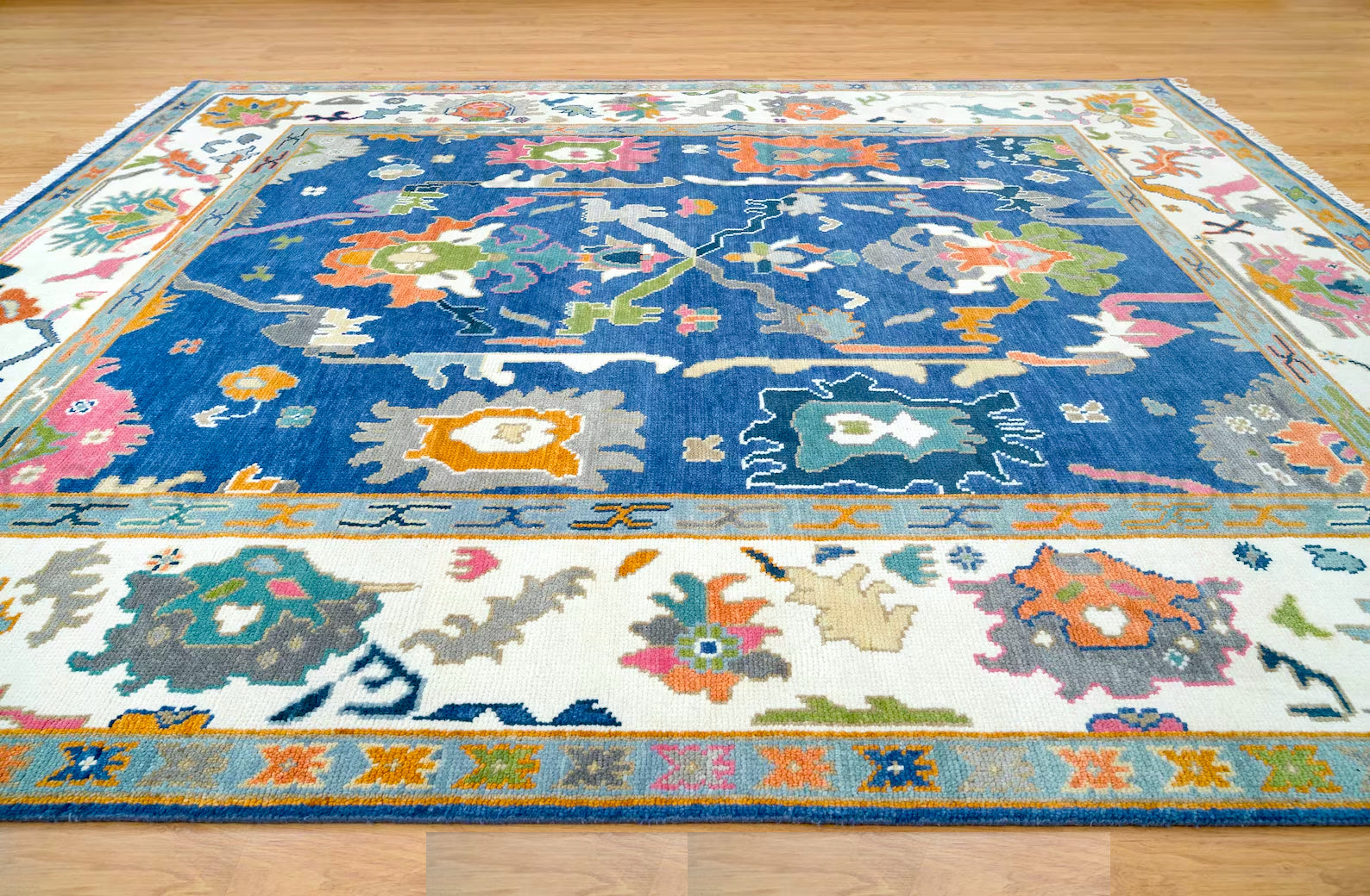 Turkish Oushak Rug Navy Blue