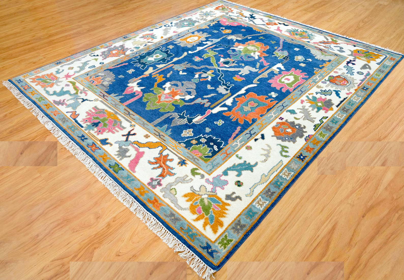 Turkish Oushak Rug Navy Blue