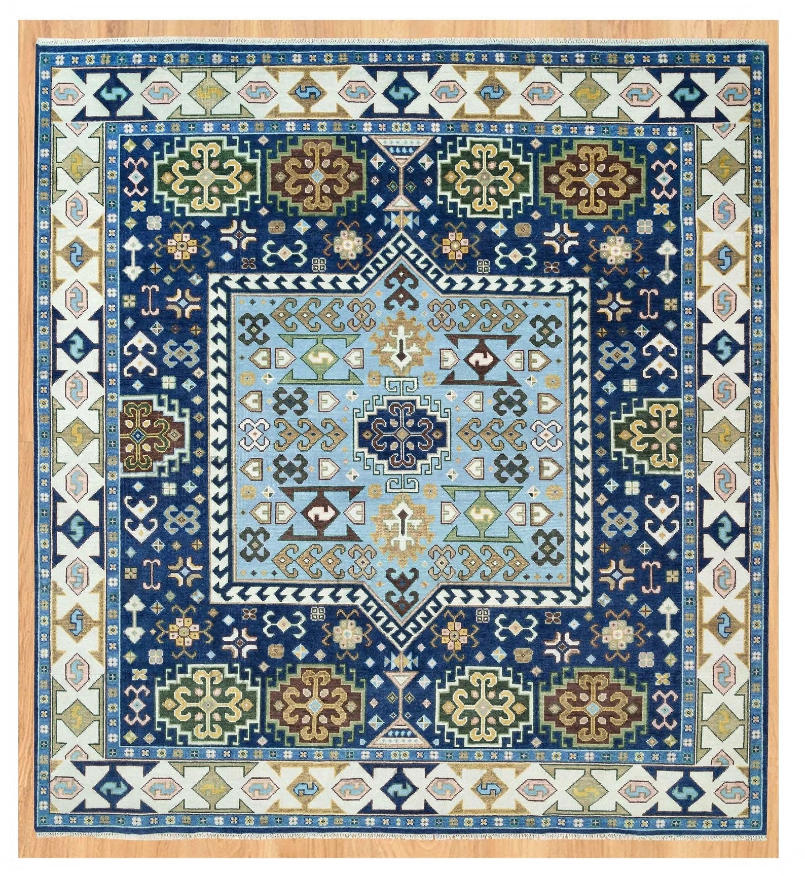 Turkish Oushak Rug Nevy Blue