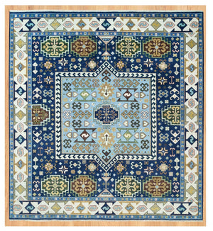 Turkish Oushak Rug Nevy Blue - Alef home