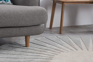 Tufted Round Rug Grey - Alef home