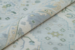 Turkish Oushak Rug Blue And White - Alef home