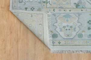Turkish Oushak Rug Blue And White - Alef home