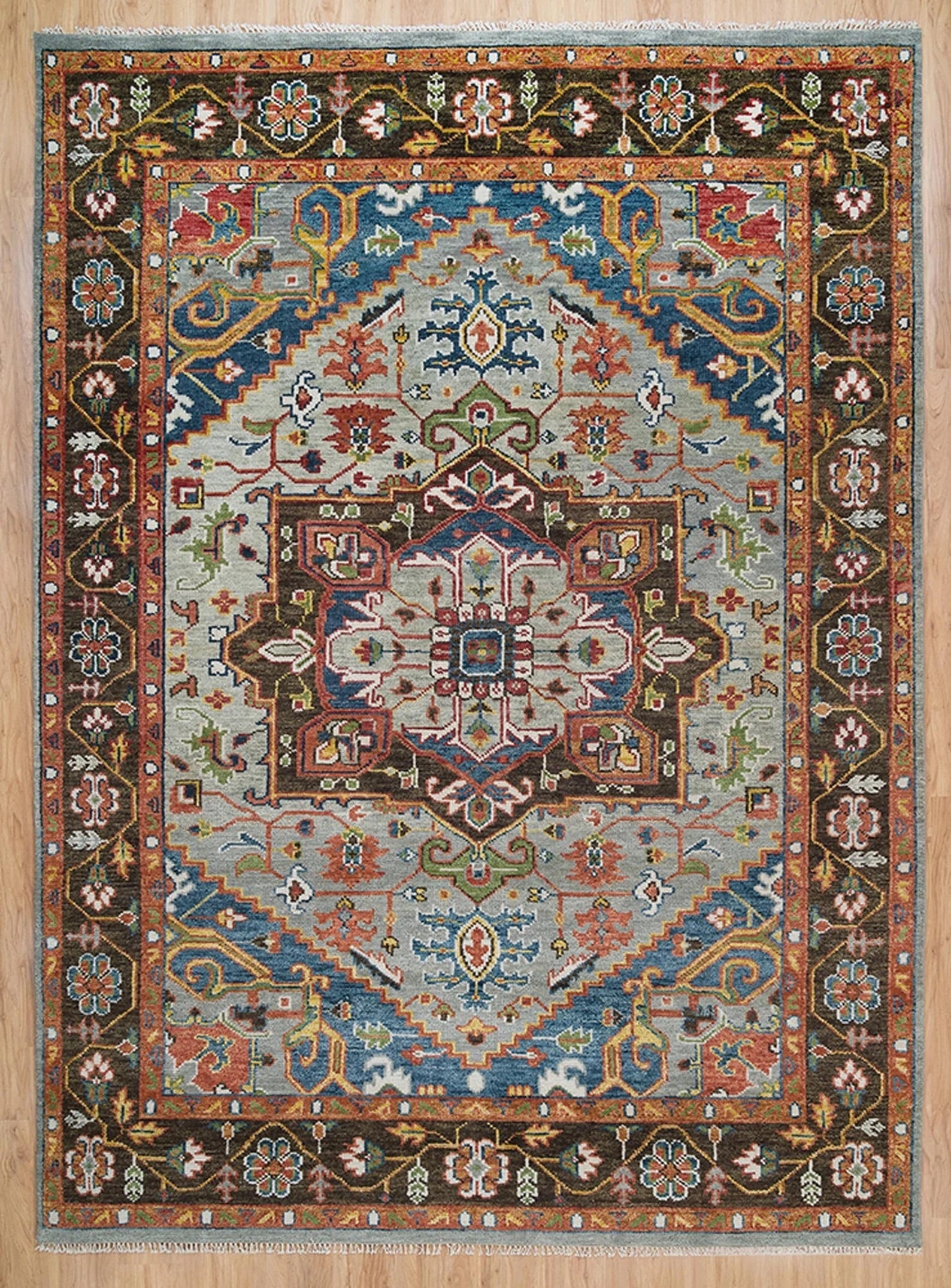 Turkish Oushak Rug Brown Colour