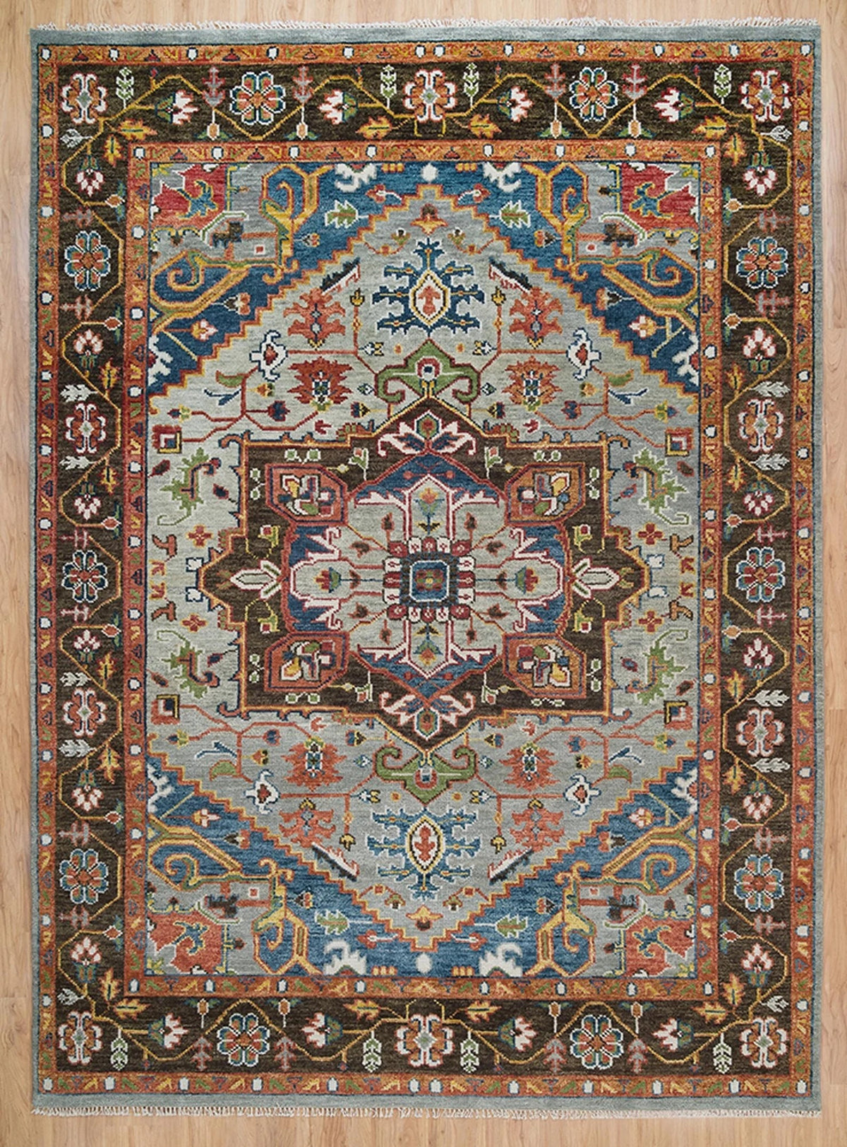 Turkish Oushak Rug Brown Colour - Alef home