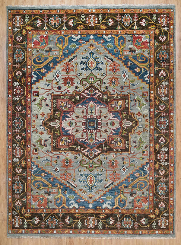 Turkish Oushak Rug Brown Colour