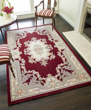 Exquisite Handmade Aubusson Design Rug: Elevate Your Space with Timeless Elegance - Alef home